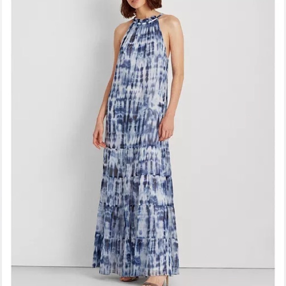 NEW RALPH LAUREN Tie dye tiered dress size 0 - Picture 3 of 10